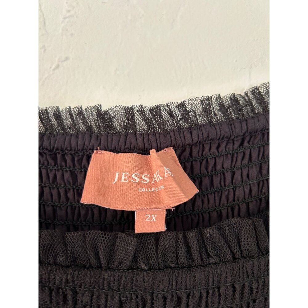 Jessakae Women's Sz 2X Black Senna Tulle Dress - Picture 10 of 14